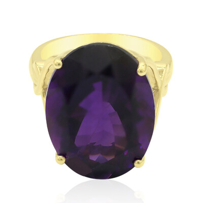 Anello in oro con Ametista Zambiana