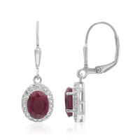 Orecchini in argento con Rubino