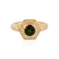 Anello in argento con Diopside Russo