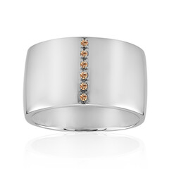Anello in argento con Diamante Rose de France SI1 di Argyle