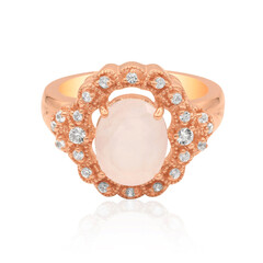 Anello in argento con Quarzo Rosa