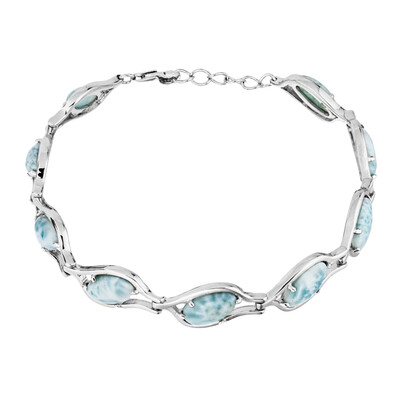 Bracciale in argento con Larimar