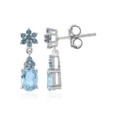 Orecchini in argento con Topazio Blu Cielo