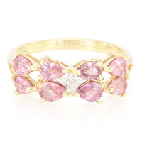 Anello in oro con Zaffiro Padparadscha (non riscaldato) (AMAYANI)