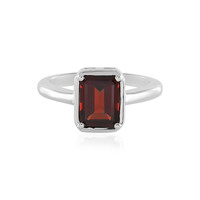 Anello in argento con Granato Mozambico