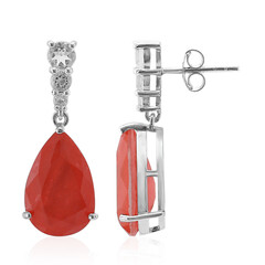 Orecchini in argento con Quarzo Arancione Pastello