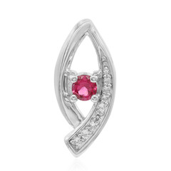 Ciondolo in argento con Spinello Rosa