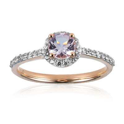 Anello in oro con Berillo Rosa non riscaldato