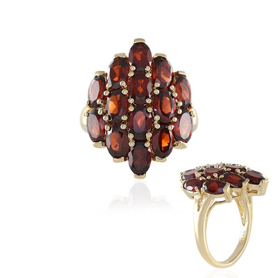 Anello in argento con Granato Mozambico