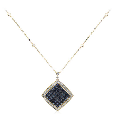 Collana in oro con Zaffiro Ceylon Blu (CIRARI)