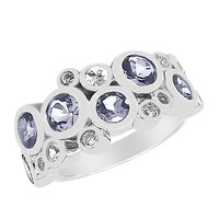 Anello in argento con Tanzanite (non riscaldata)