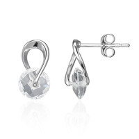 Orecchini in argento con Topazio Bianco