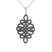 Collana in argento con Spinello Nero