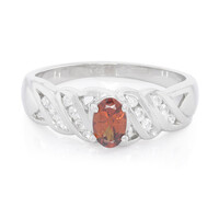 Anello in argento con Granato Malaya