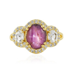Anello in argento con Rubino Stellato Channapatna