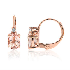Orecchini in oro con Morganite AAA