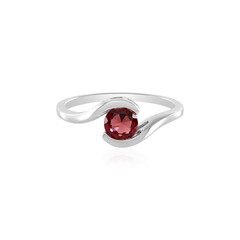 Anello in argento con Granato Mozambico