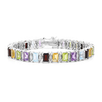 Bracciale in argento con Topazio Blu Cielo