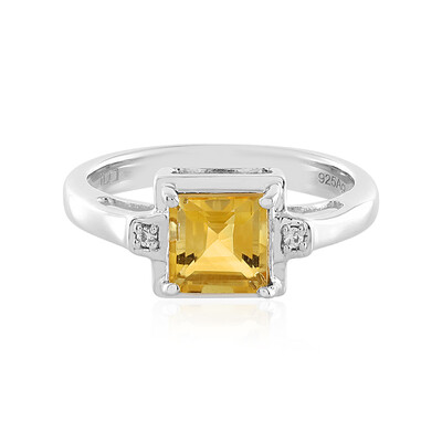 Anello in argento con Citrino