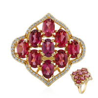 Anello in argento con Granato Malaya