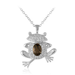 Collana in argento con Quarzo Fumè