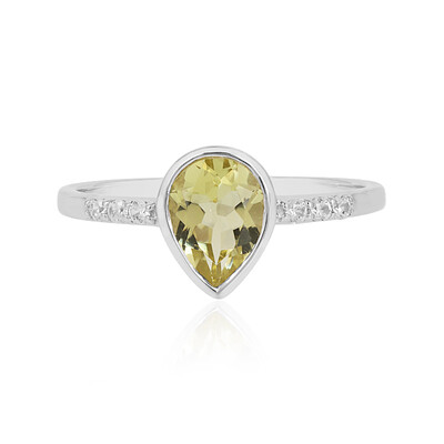 Anello in argento con Quarzo Limone