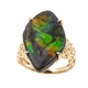 Anello in oro con Ammolite (de Melo)