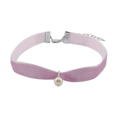 Collana in argento con Perla d'Acqua Dolce Bianca