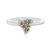 Anello in argento con Diamante Champagne I3