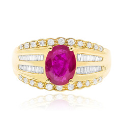 Anello in oro con Rubino Mozambico AAA (CIRARI)