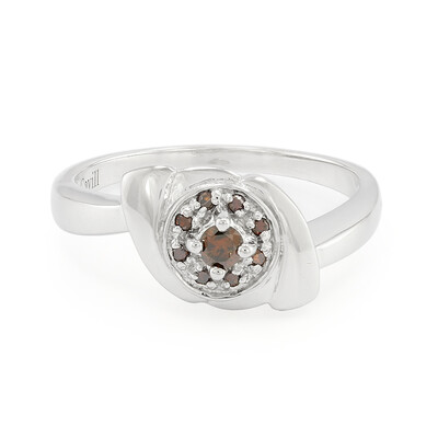 Anello placcato in platino con Diamante Fancy