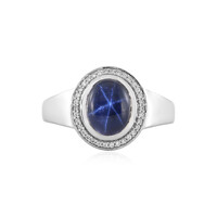 Anello in argento con Zaffiro Stellato Blu