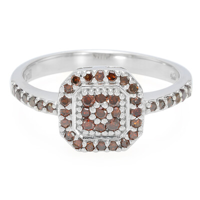 Anello placcato in platino con Diamante Fancy