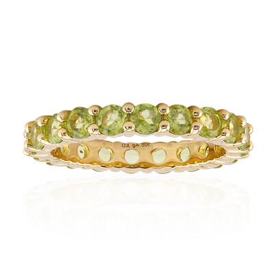 Anello in argento con Peridoto della Birmania