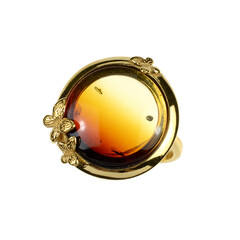 Anello in argento con Ambra Baltica