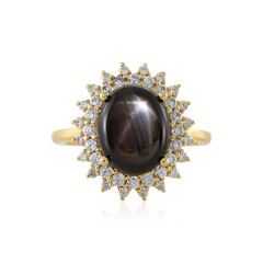 Anello in argento con Zaffiro Stellato Nero