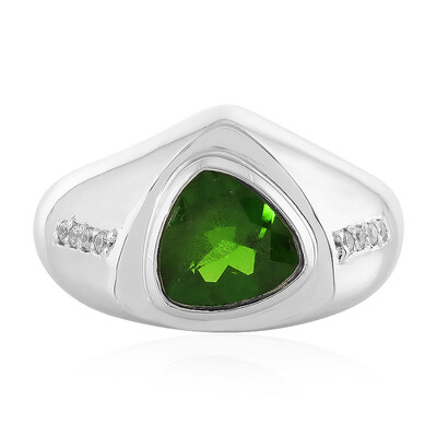 Anello in argento con Diopside Russo