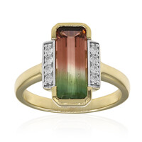 Anello in oro con Tormalina Bicolore