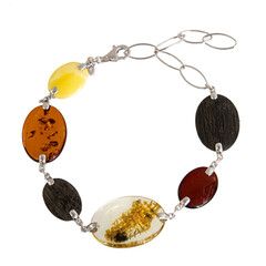 Bracciale in argento con Ambra Baltica