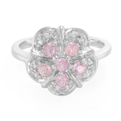 Anello in argento con Zaffiro Ceylon Rosa
