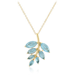 Collana in argento con Quarzo blu pastello