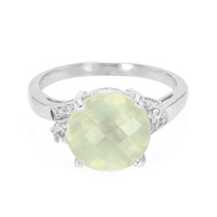 Anello in argento con Prehnite