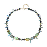 Collana in argento con Turchese Peruviano (Riya)