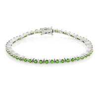 Bracciale in argento con Diopside Russo