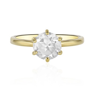 Anello in argento con Topazio Bianco