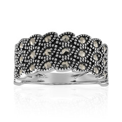 Anello in argento con Marcassite