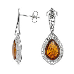 Orecchini in argento con Ambra Baltica