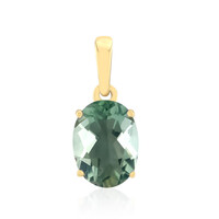 Ciondolo in oro con Fluorite Verde