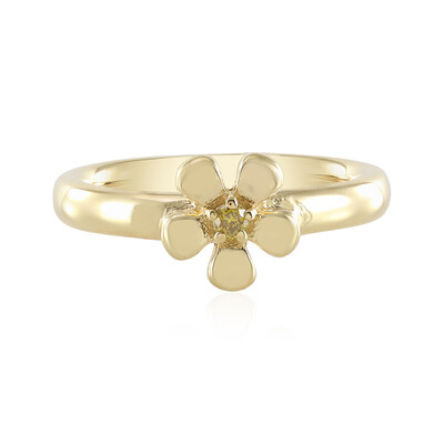 Anello in argento con Diamante Giallo I3
