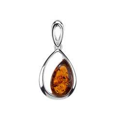 Ciondolo in argento con Ambra Baltica